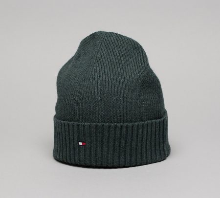 Tommy Hilfiger Small Logo Beanie Hat | Spruce Heather