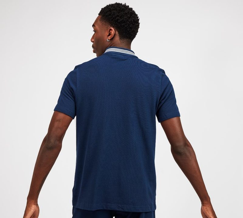 adidas Originals Samstag Stripe Polo Shirt | Indigo / White