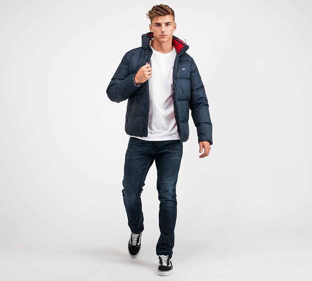 Tommy Jeans Essential Down Jacket | Black Iris
