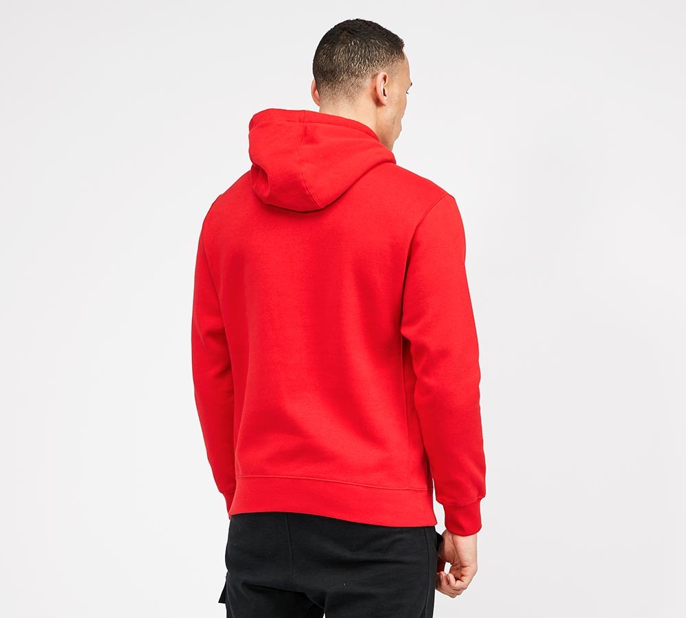Nike Club Overhead Hooded Top | University Red / White