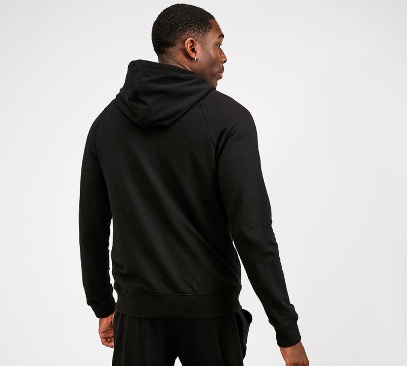 Calvin Klein Lounge LC Logo Full Zip Hooded Top | Black
