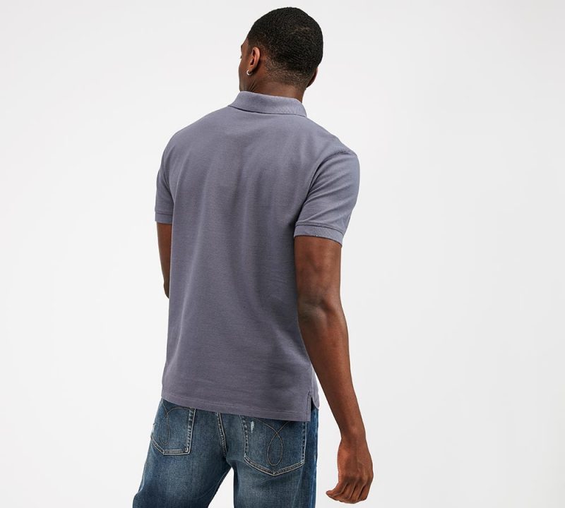 Calvin Klein Jeans Sleeve Patch Logo Polo Shirt | Abstract Grey