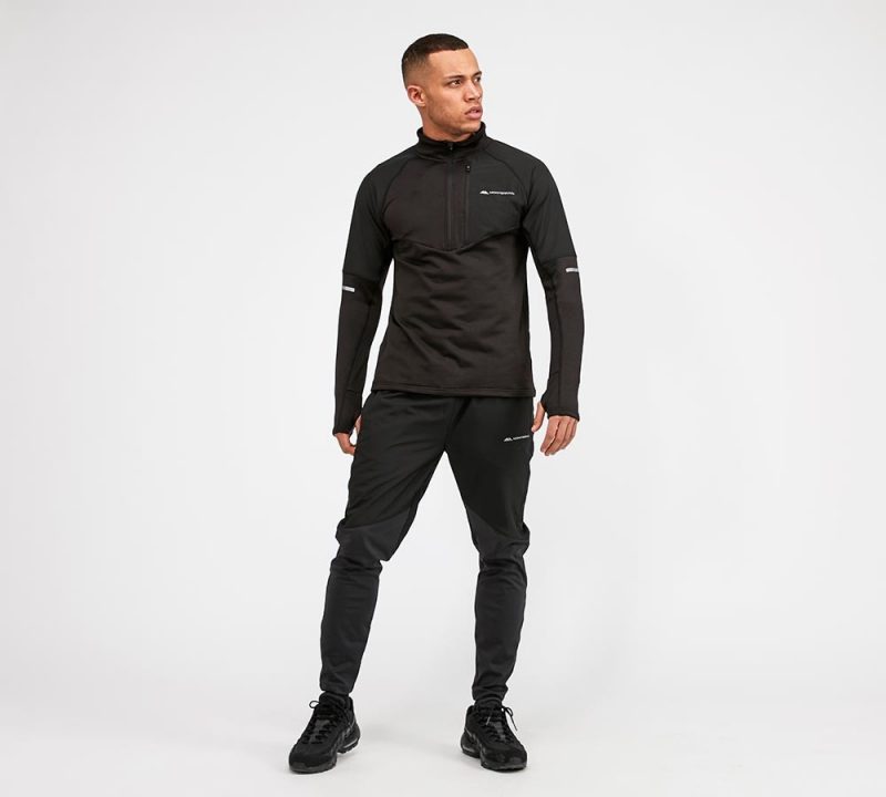 Monterrain Mauna Quarter Zip Long Sleeve Track Top | Black