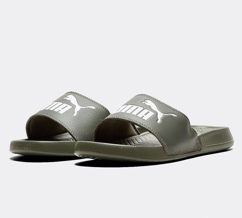 Puma Womens Popcat Slide Sandal | Castor Grey/White