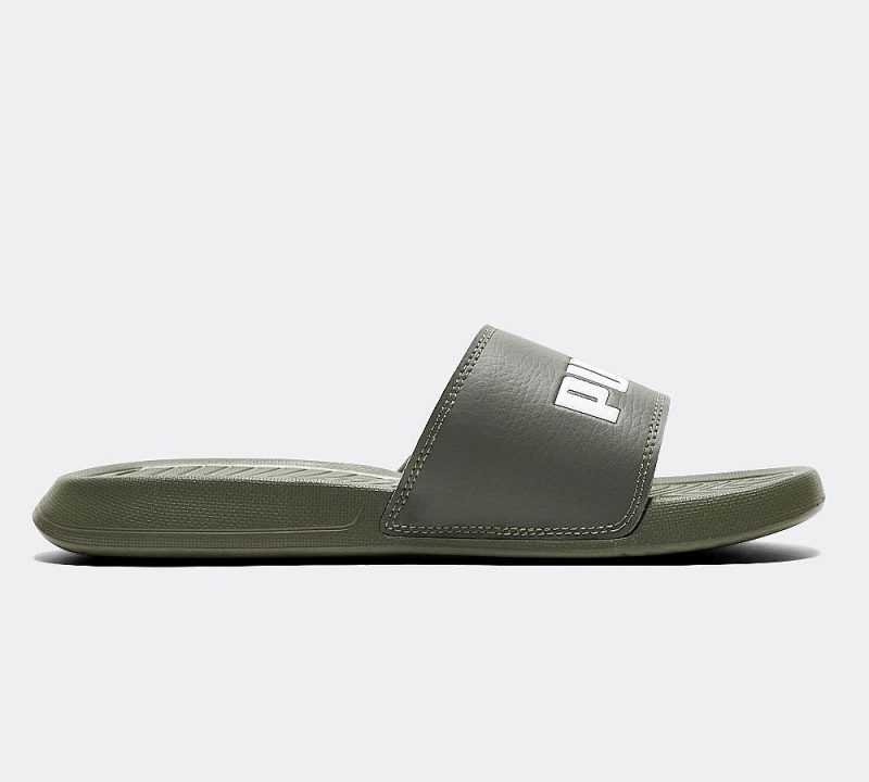 Puma Womens Popcat Slide Sandal | Castor Grey/White