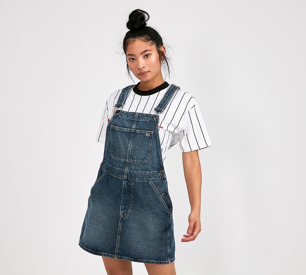 Tommy Jeans Womens Recycled Dungaree Dress