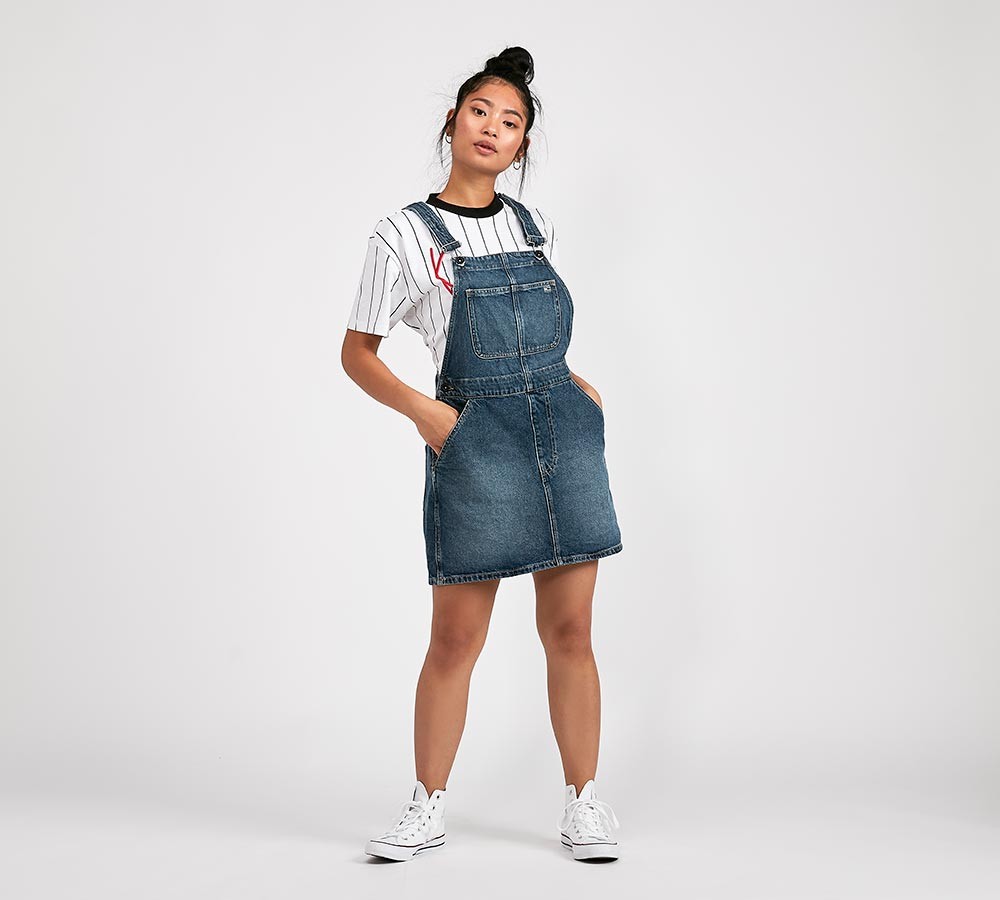 Tommy Jeans Womens Recycled Dungaree Dress