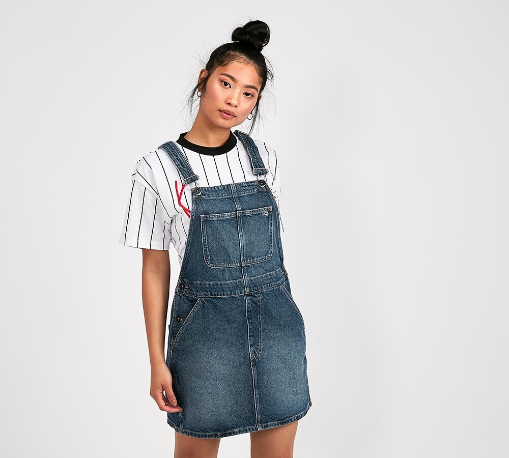 Tommy Jeans Womens Recycled Dungaree Dress