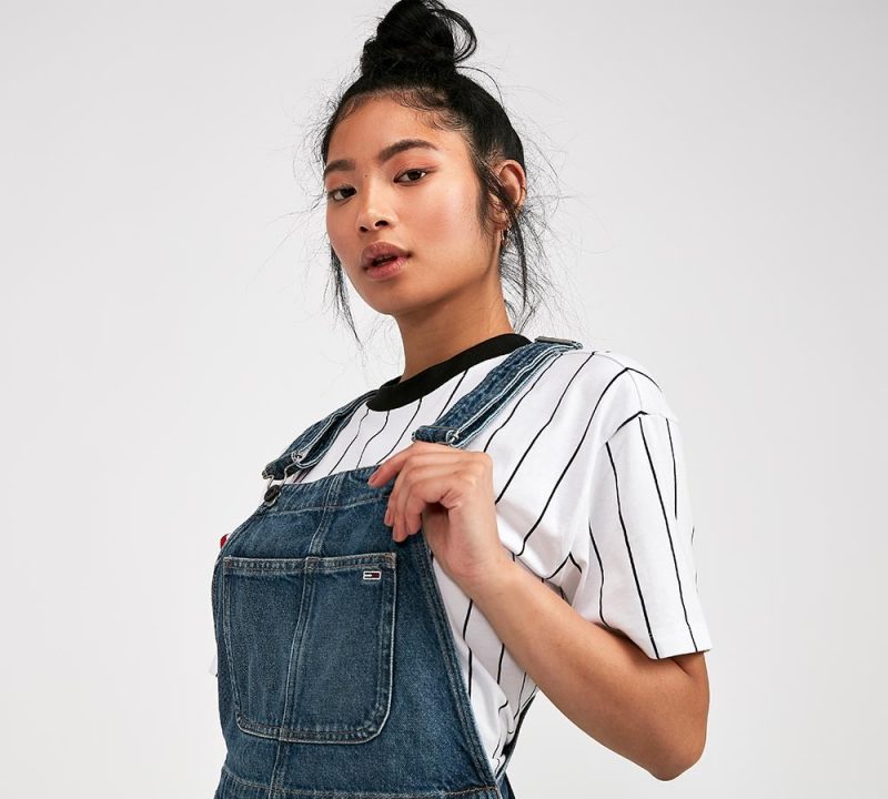 Tommy Jeans Womens Recycled Dungaree Dress