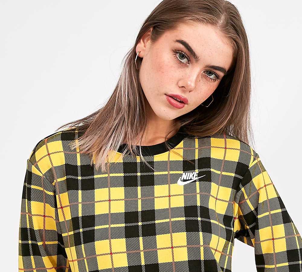Nike Womens Plaid Sweatshirt