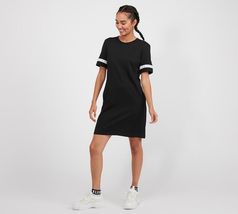 Calvin Klein Jeans Womens Sleeve Tape Dress