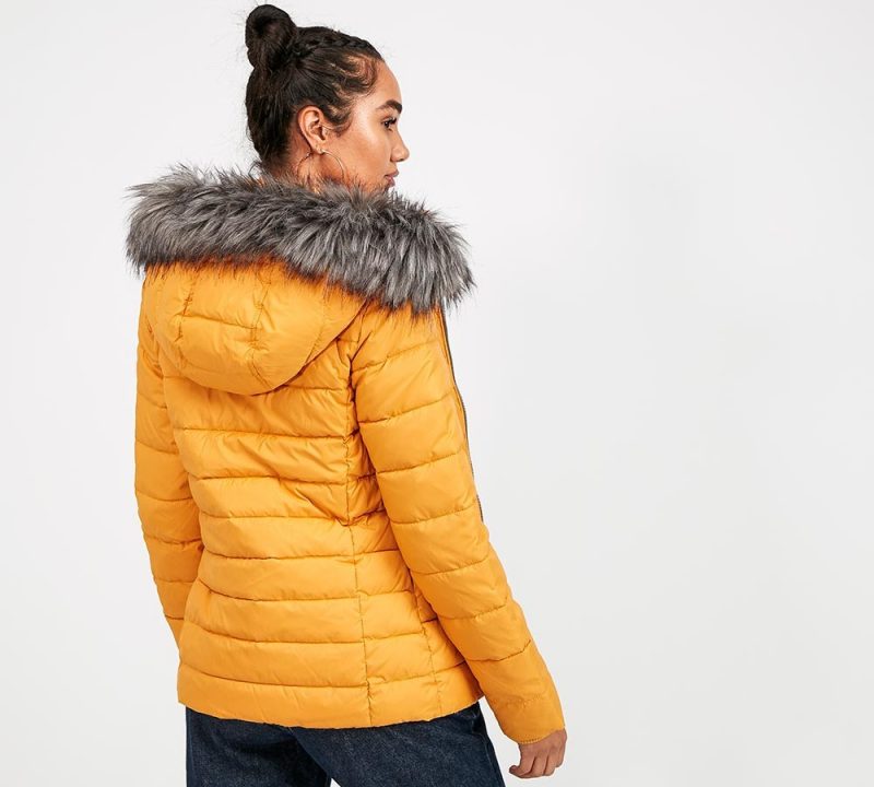 Tommy Jeans Womens Essential Fur Hooded Jacket