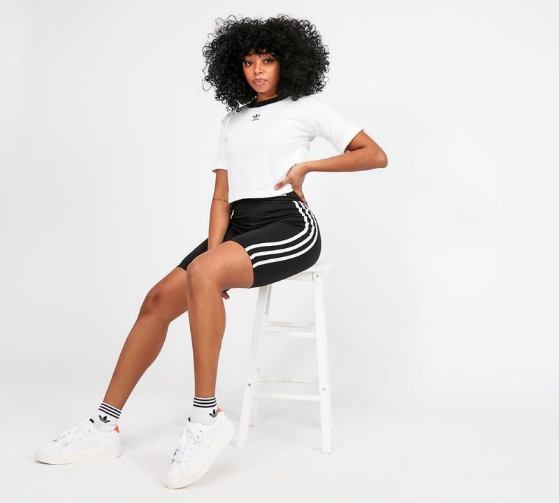 adidas Originals Womens Three Stripe High Cycling Short