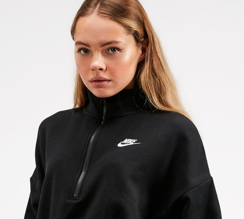 Nike Womens Essential Half Zip Crop Sweatshirt
