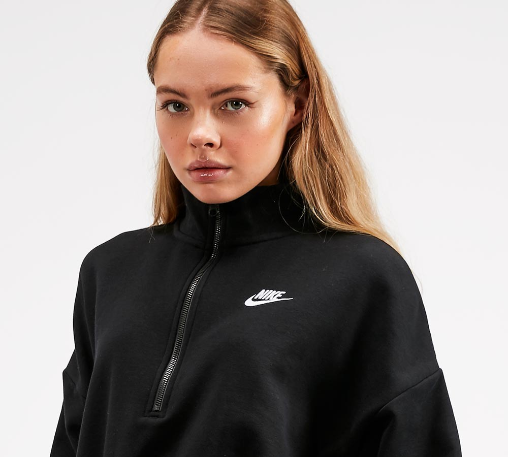 Nike Womens Essential Half Zip Crop Sweatshirt