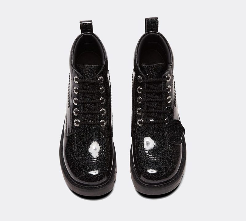 Kickers Womens Kizziie Hi Leather Patent Shoe