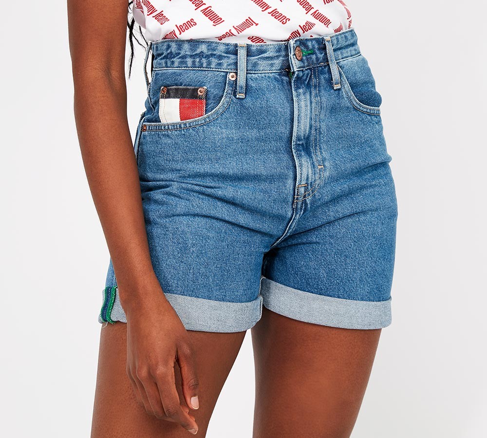 Tommy Jeans Womens High Rise Mom Denim Short